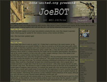 Tablet Screenshot of joebot.bots-united.com